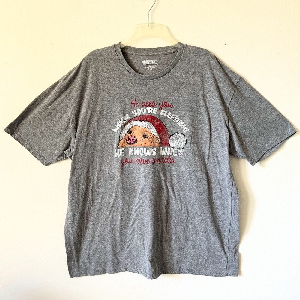 He Sees You Holiday Dog T-Shirt